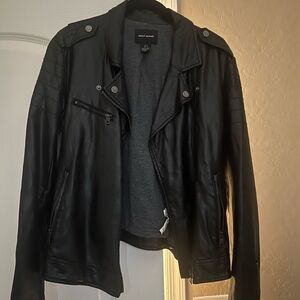 DKNY Jeans Faux Leather Motorcycle Jacket